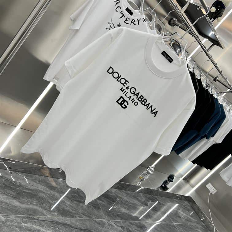 DOLCE & GABBANA COTTON T-SHIRT WITH DG EMBROIDERY – DT002