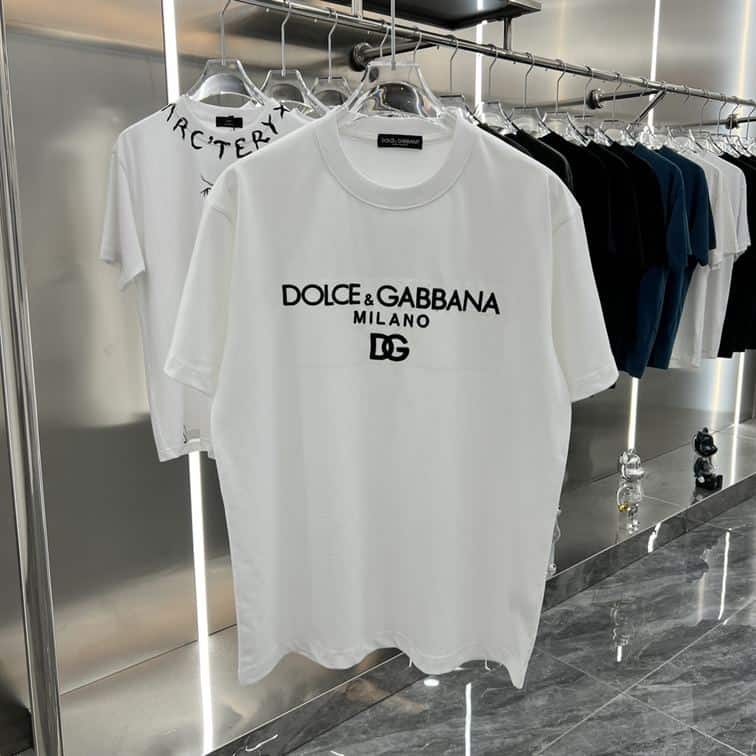 DOLCE & GABBANA COTTON T-SHIRT WITH DG EMBROIDERY – DT002
