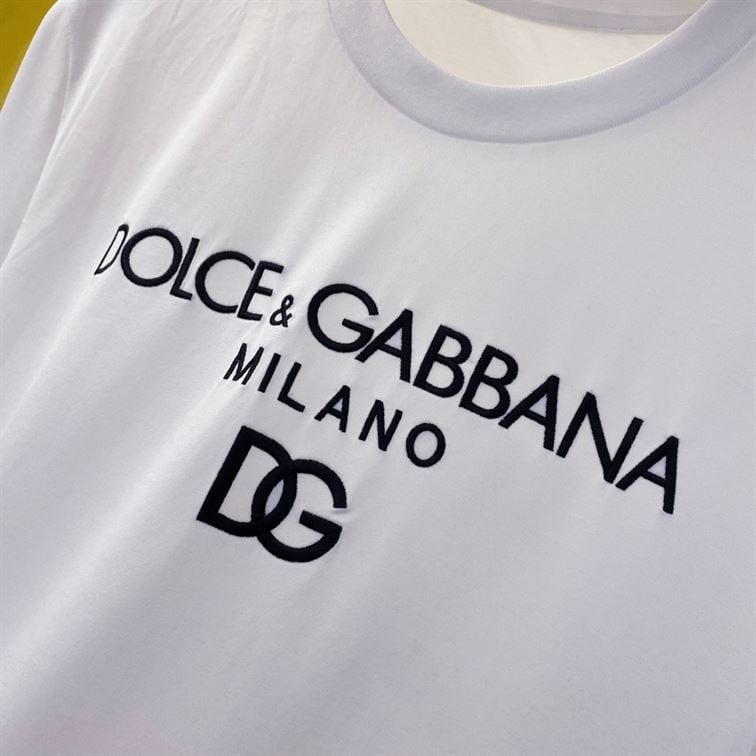 DOLCE & GABBANA COTTON T-SHIRT WITH DG EMBROIDERY – DT002