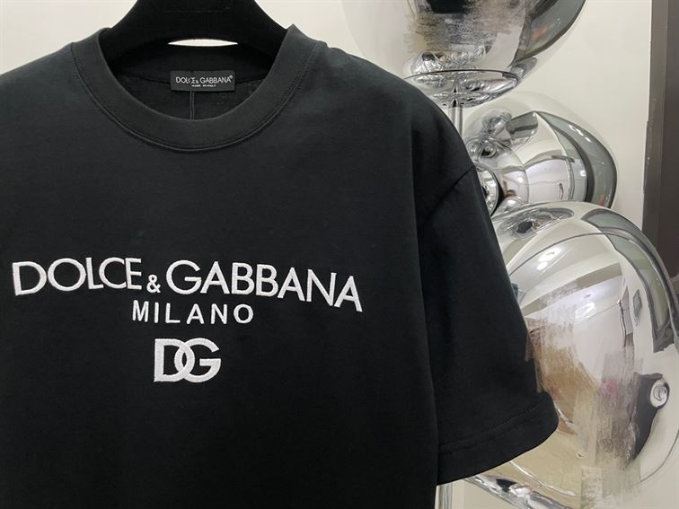 DOLCE &GABBANA COTTON T-SHIRT WITH DG EMBROIDERY – DT009