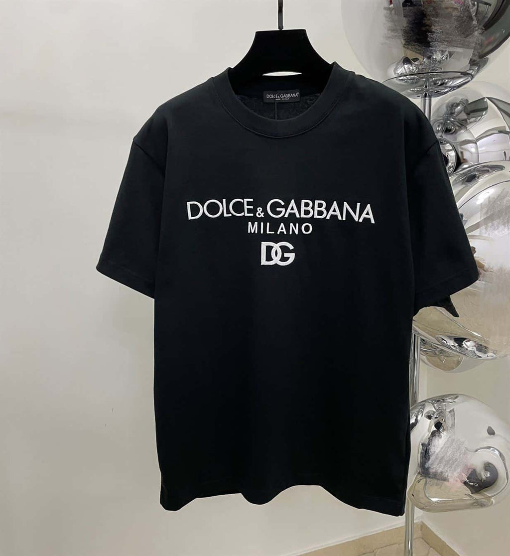 DOLCE &GABBANA COTTON T-SHIRT WITH DG EMBROIDERY – DT009