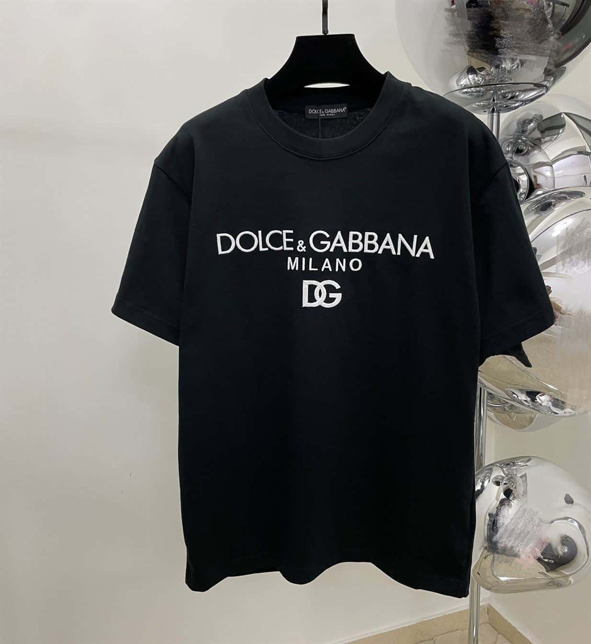 DOLCE &GABBANA COTTON T-SHIRT WITH DG EMBROIDERY – DT009