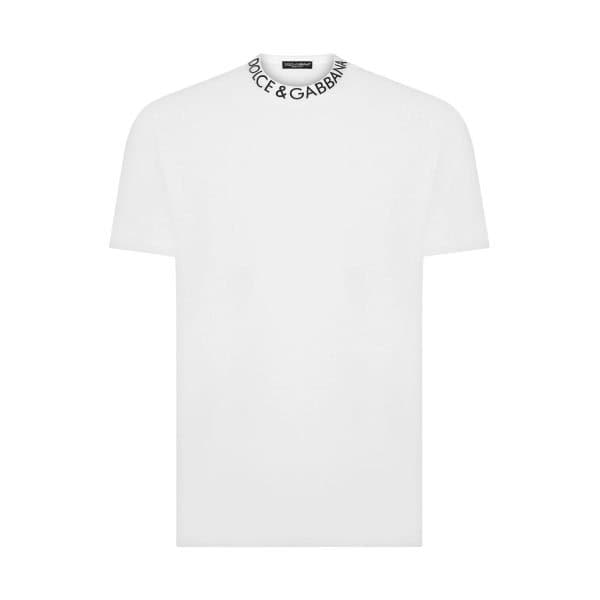 DOLCE & GABBANA ROUND-NECK T-SHIRT WITH DOLCE&GABBANA PRINT – DT004