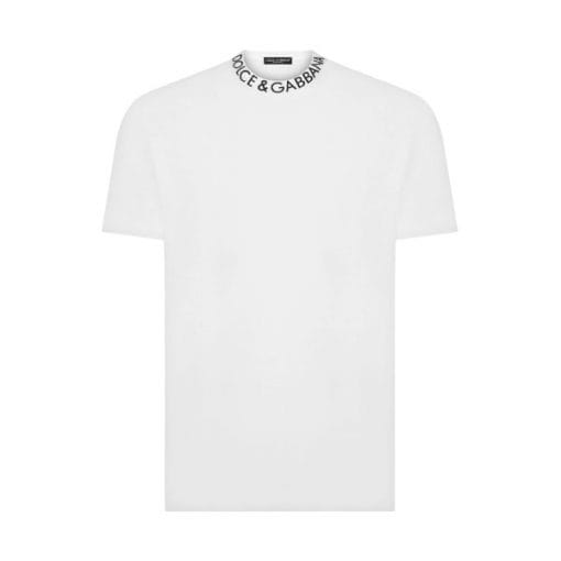 DOLCE & GABBANA ROUND-NECK T-SHIRT WITH DOLCE&GABBANA PRINT – DT004
