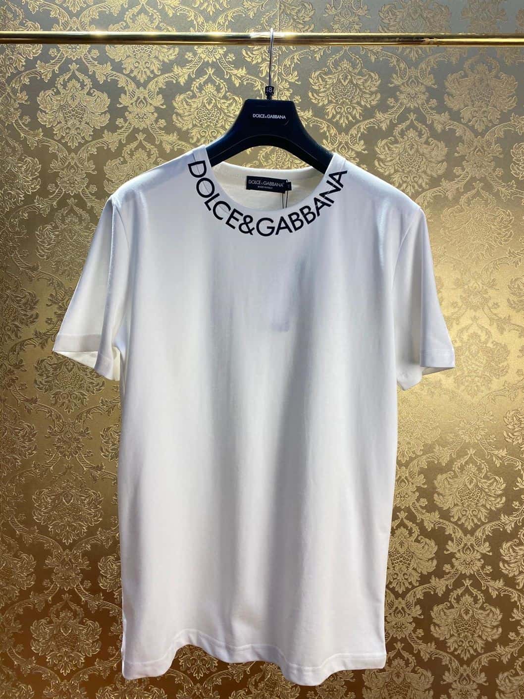 DOLCE & GABBANA ROUND-NECK T-SHIRT WITH DOLCE&GABBANA PRINT – DT004