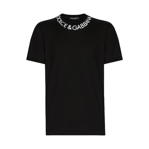 DOLCE & GABBANA ROUND-NECK T-SHIRT WITH DOLCE&GABBANA PRINT – DT005
