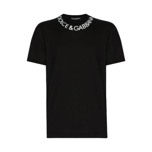 DOLCE & GABBANA ROUND-NECK T-SHIRT WITH DOLCE&GABBANA PRINT – DT005