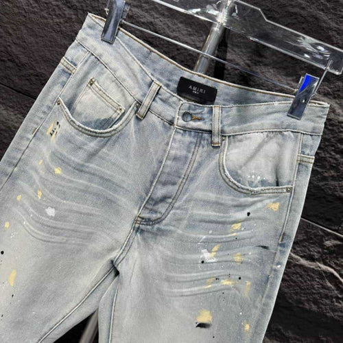 Amiri Men Painter Straight-leg Blue Jeans – AMIJ014