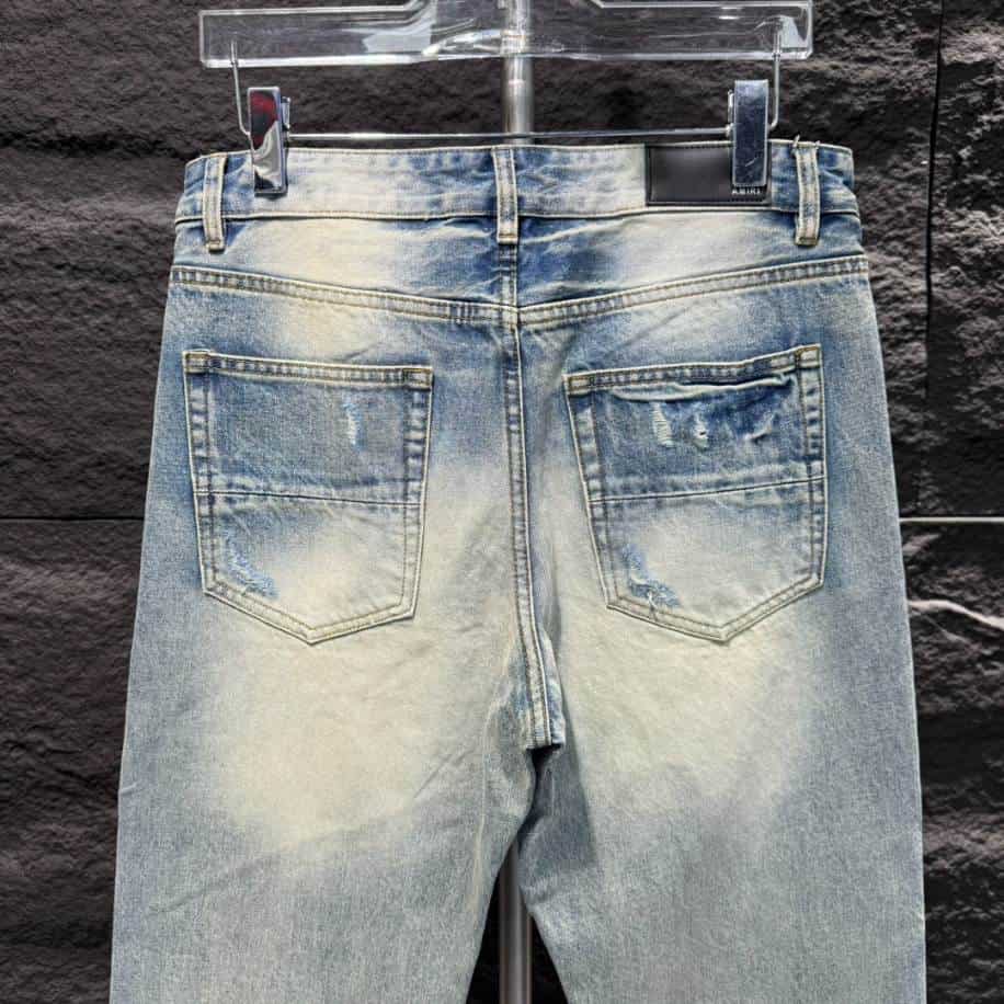 Amiri Ripp Stone Blue Jeans – AMIJ007