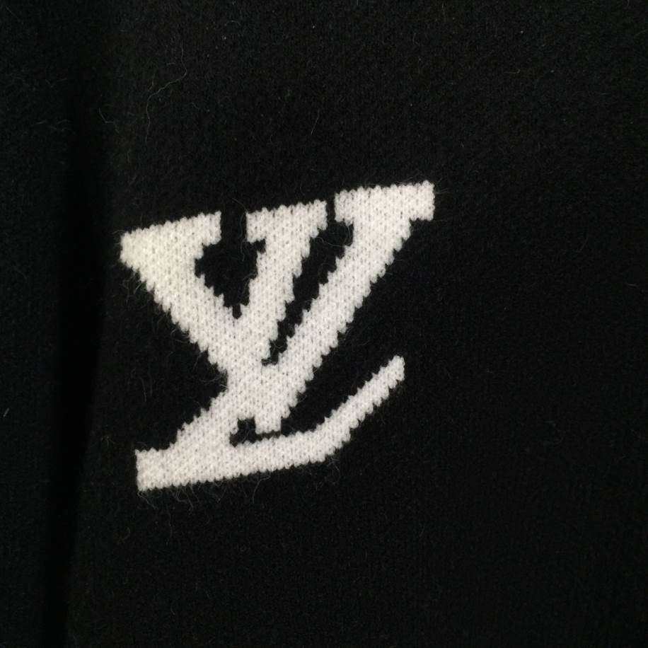 Louis Vuitton Black LV Logo Sweatshirts Coat – LH071
