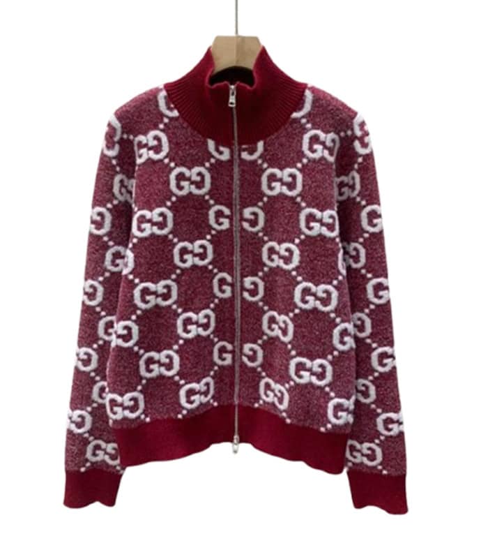 GUCCI Stitch Jacquard Red Knitwear – GCK056