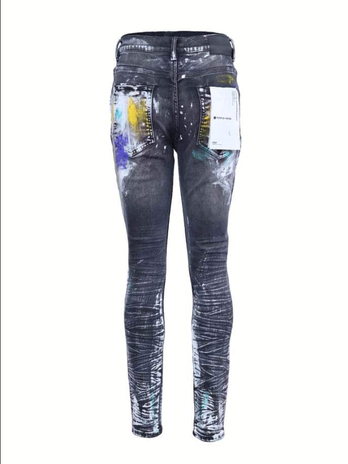 Amiri Paint Splatter Distressed Black Jeans – AMIJ045