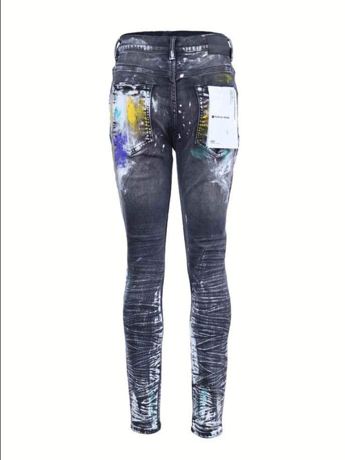 Amiri Paint Splatter Distressed Black Jeans – AMIJ045