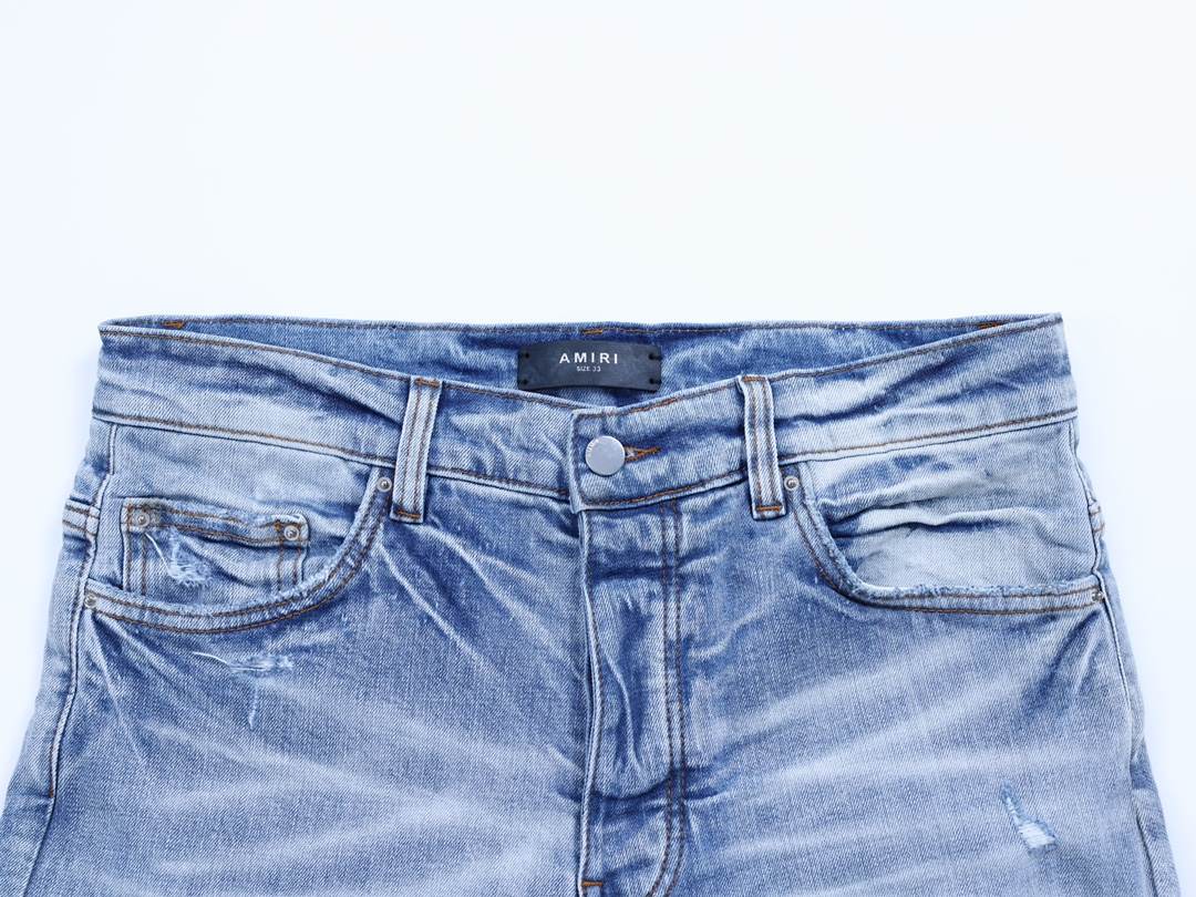Amiri Logo-Embroidered Skinny Blue Jeans – AMIJ048