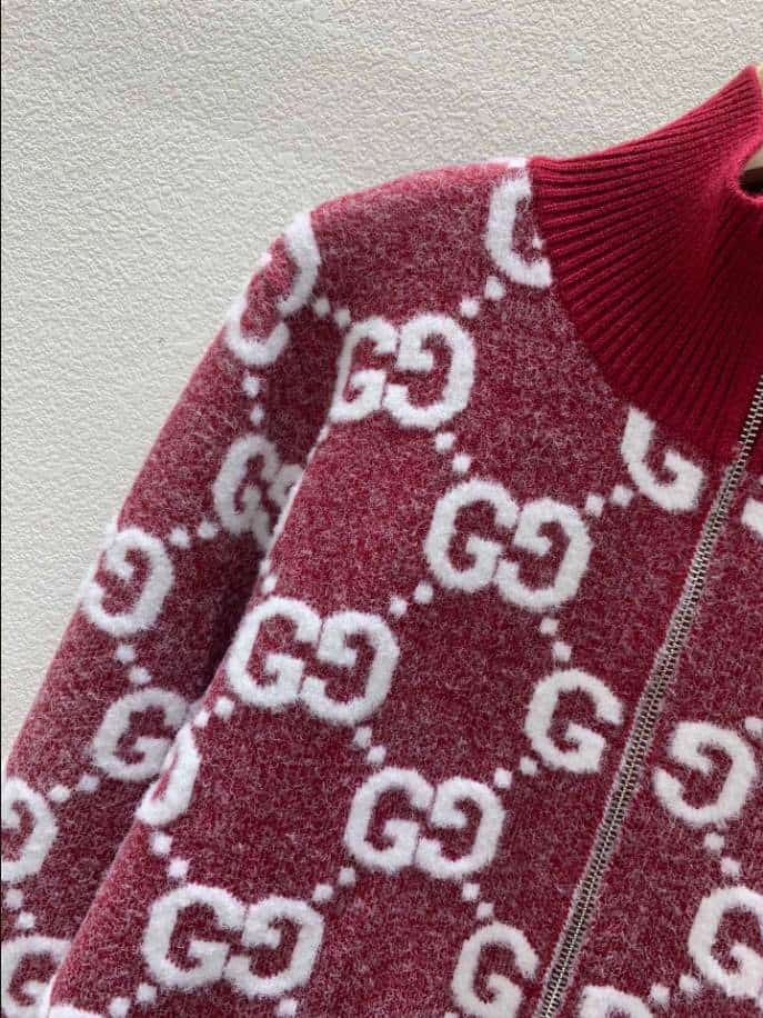 GUCCI Stitch Jacquard Red Knitwear – GCK056
