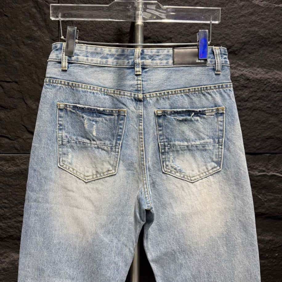 Amiri Rip White Blue Jeans – AMIJ037