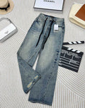 Balenciaga Irregular Drawstring Blue Jeans – BAJ002