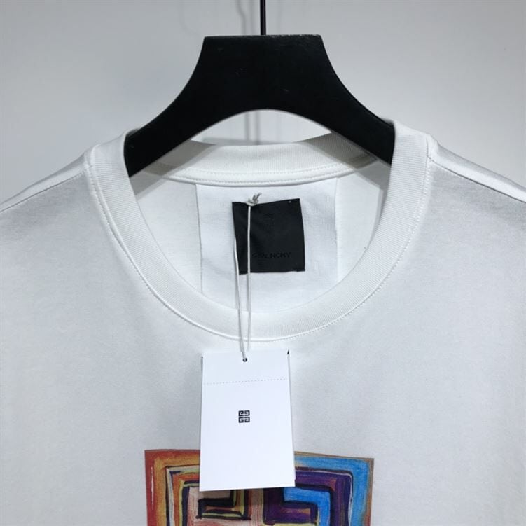 GIVENCHY SLIM FIT T-SHIRT IN JERSEY WITH 4G SUN PRINT IN WHITE – GTS006