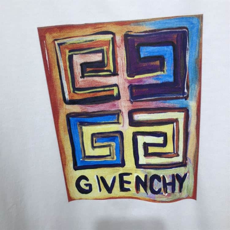 GIVENCHY SLIM FIT T-SHIRT IN JERSEY WITH 4G SUN PRINT IN WHITE – GTS006