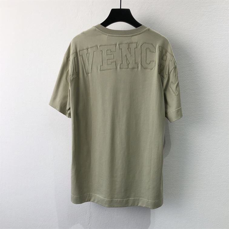 GIVENCHY SLIM FIT T-SHIRT IN JERSEY WITH CERAMIC PRINT IN LIGHT GREEN – GTS004