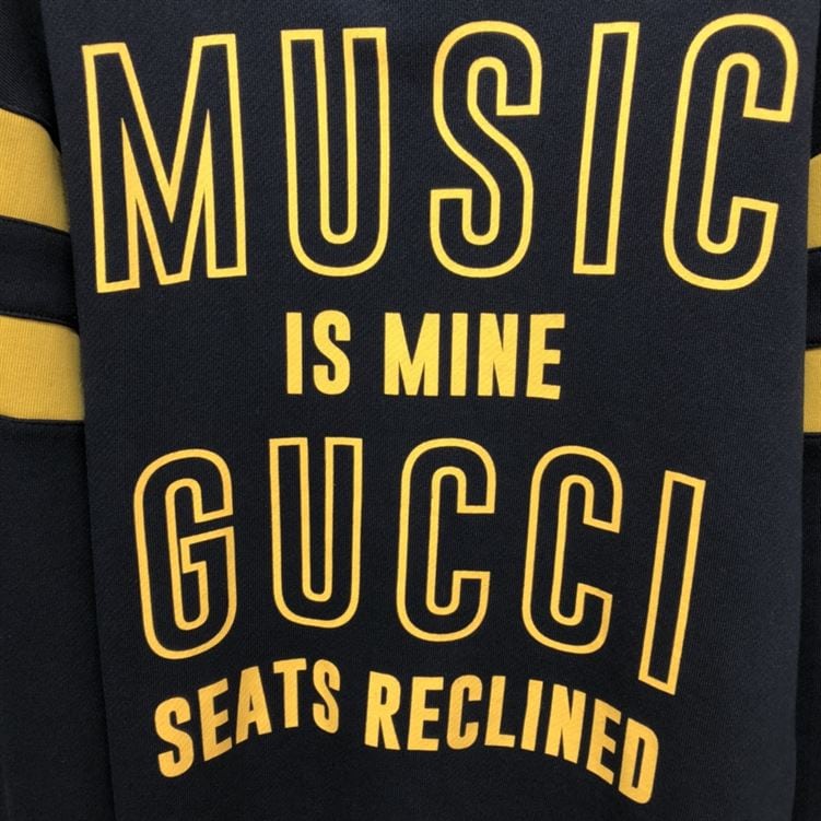 GUCCI 100 COTTON SWEATSHIRT IN BLACK – GCK013