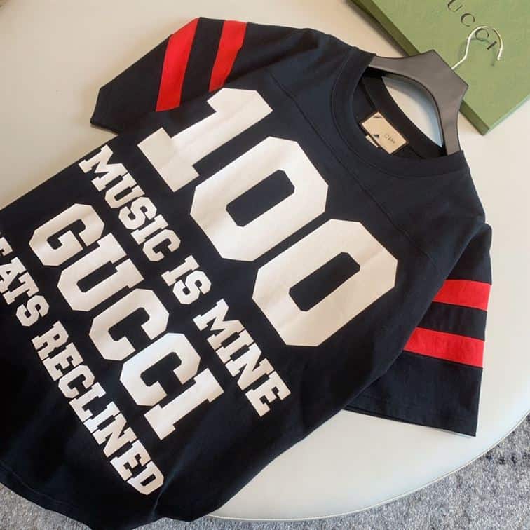 GUCCI 100 COTTON T-SHIRT IN BLACK – GGS033