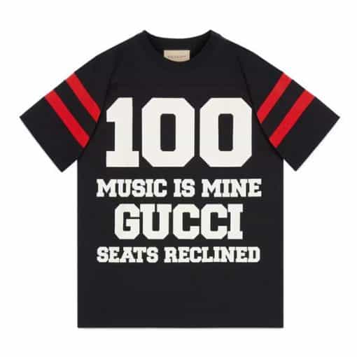 GUCCI 100 COTTON T-SHIRT IN BLACK – GGS033