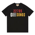 GUCCI ‘22705’ GUCCI SONGS’ PRINT T-SHIRT BLACK – GGS034