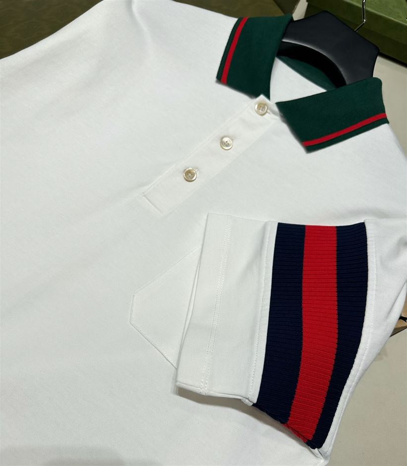 GUCCI COTTON JERSEY POLO WITH WEB – GGS029