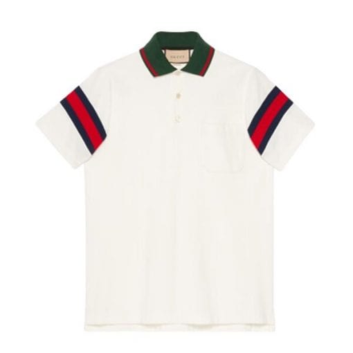 GUCCI COTTON JERSEY POLO WITH WEB – GGS029