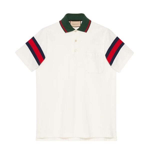 GUCCI COTTON JERSEY POLO WITH WEB – GGS029