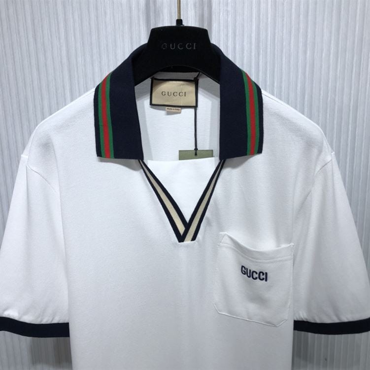 GUCCI COTTON PIQUET POLO SHIRT – GGS042