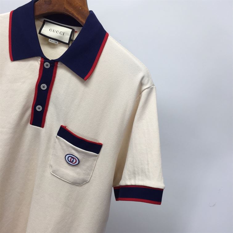 GUCCI COTTON PIQUET POLO WITH INTERLOCKING G – GGS031