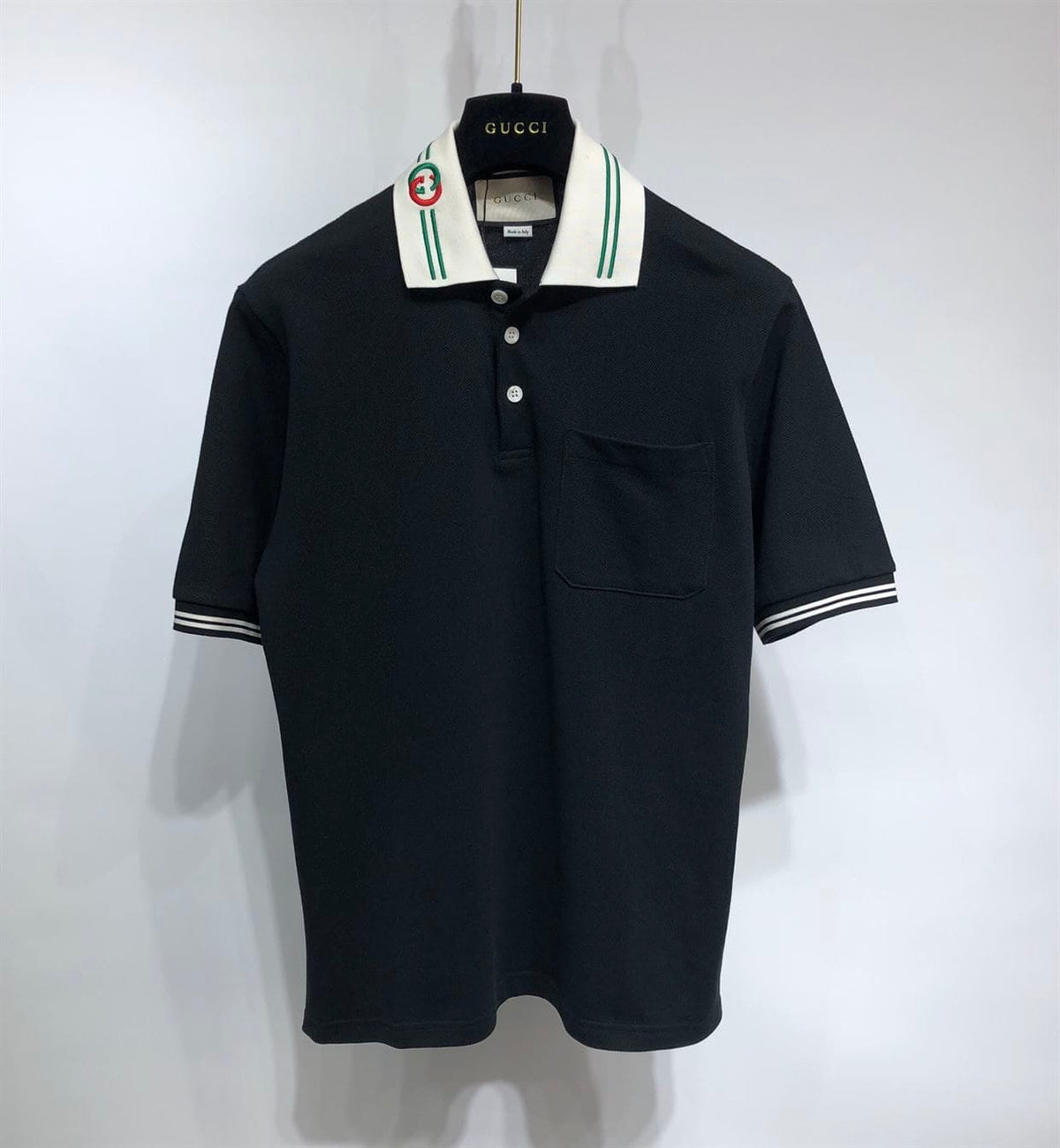GUCCI COTTON PIQUET POLO WITH INTERLOCKING G – GGS035