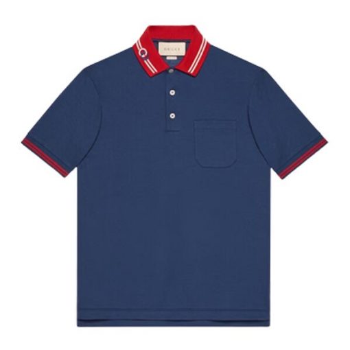 GUCCI COTTON PIQUET POLO WITH INTERLOCKING G – GGS036