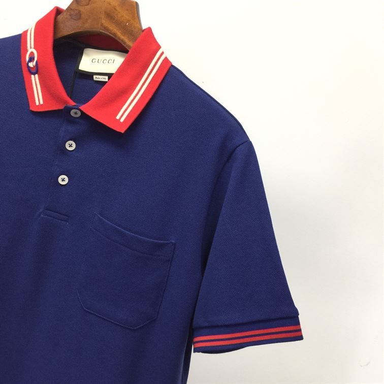 GUCCI COTTON PIQUET POLO WITH INTERLOCKING G – GGS036