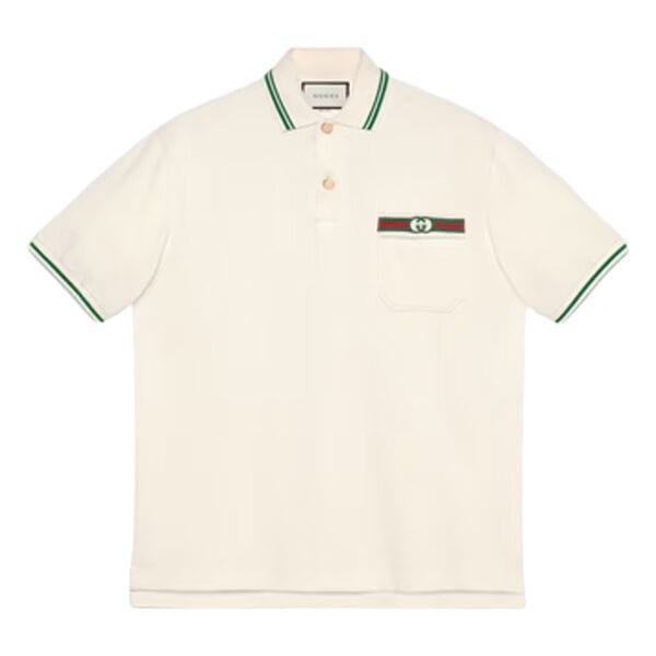 GUCCI COTTON POLO WITH WEB AND INTERLOCKING G – GGS037