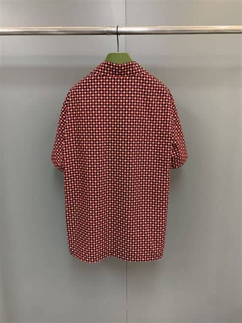 GUCCI GEOMETRIC HOUNDSTOOTH PRINT BOWLING SHIRT – GGS026
