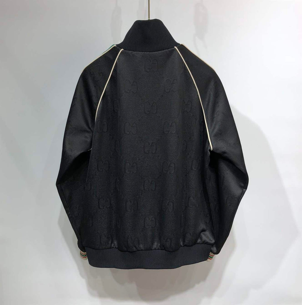 GUCCI GG JACQUARD JERSEY ZIP JACKET BLACK GG JACQUARD JERSEY – GCJ001