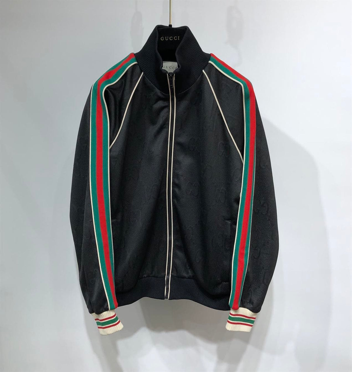GUCCI GG JACQUARD JERSEY ZIP JACKET BLACK GG JACQUARD JERSEY – GCJ001