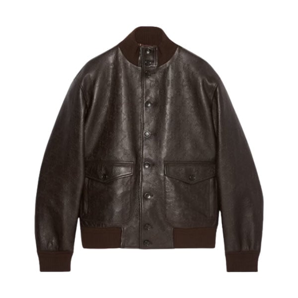 GUCCI GG LEATHER BOMBER JACKET – GCJ040