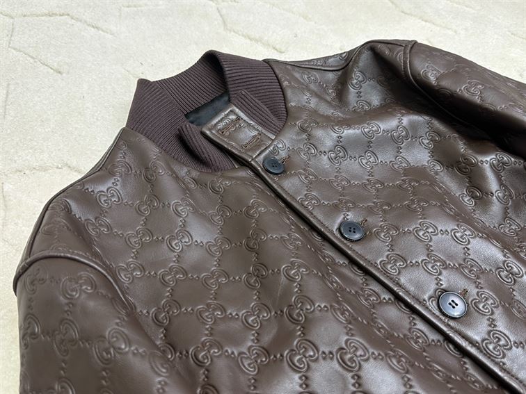 GUCCI GG LEATHER BOMBER JACKET – GCJ040