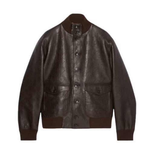 GUCCI GG LEATHER BOMBER JACKET – GCJ040