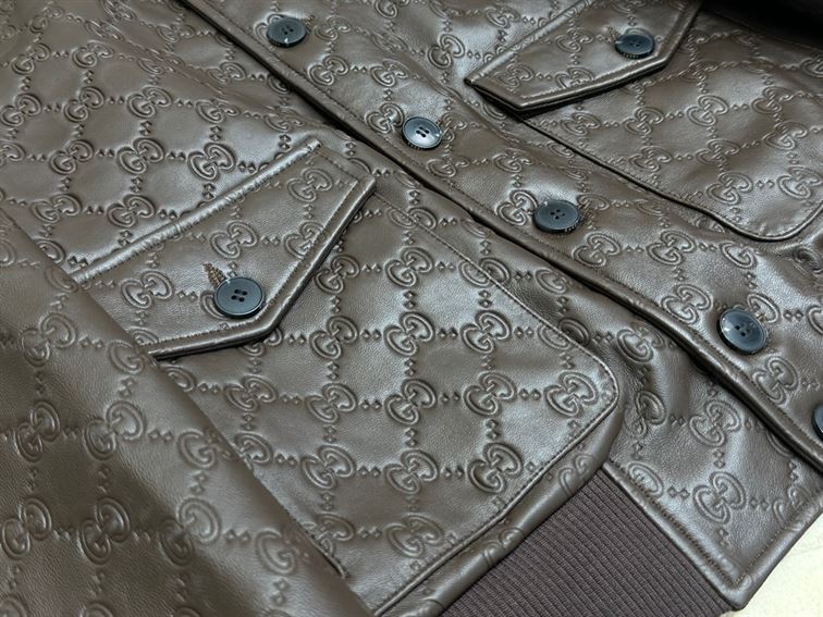 GUCCI GG LEATHER BOMBER JACKET – GCJ040
