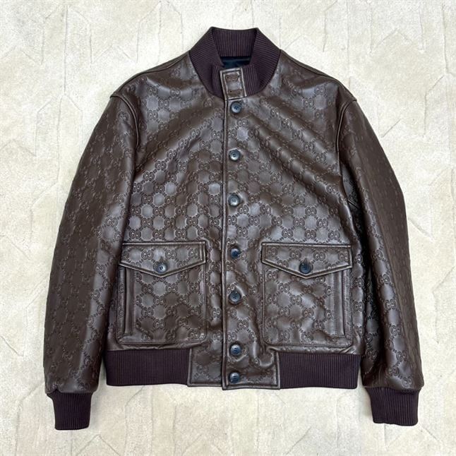 GUCCI GG LEATHER BOMBER JACKET – GCJ040