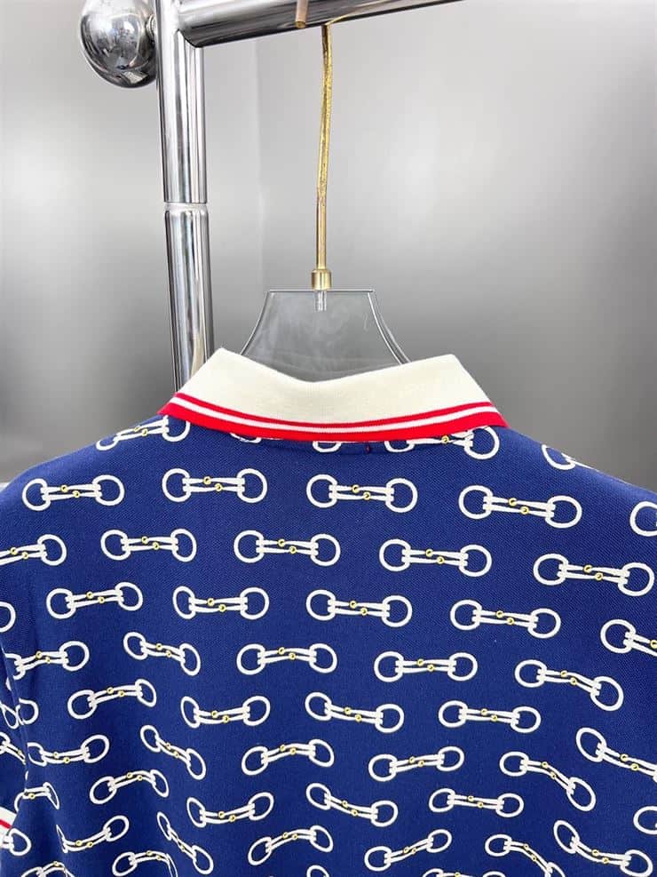 GUCCI HORSEBIT PRINT COTTON POLO SHIRT – GGS046
