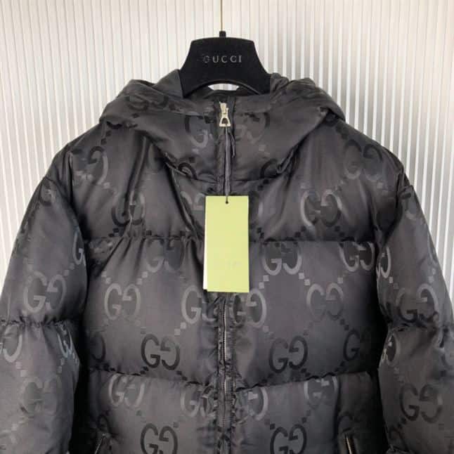 GUCCI JUMBO GG NYLON CANVAS GOOSE-DOWN JACKET BLACK – GCJ044