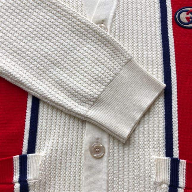 GUCCI KNIT COTTON CARDIGAN WITH PATCH – GCK043