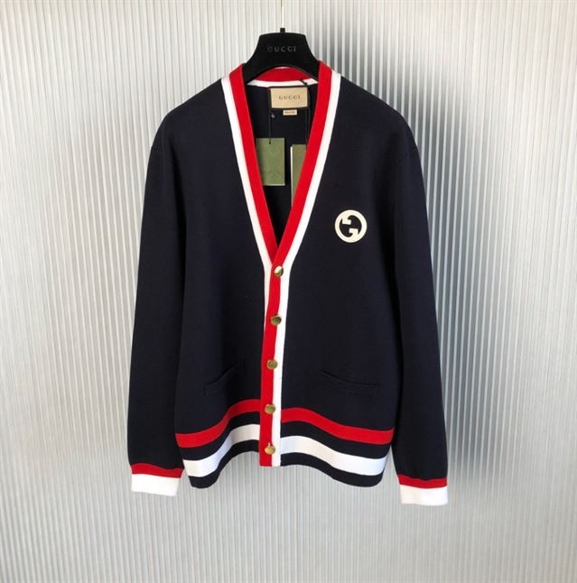 GUCCI KNIT WOOL CARDIGAN WITH PATCH – GCK033