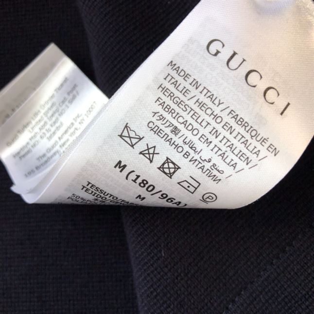 GUCCI KNIT WOOL CARDIGAN WITH PATCH – GCK033